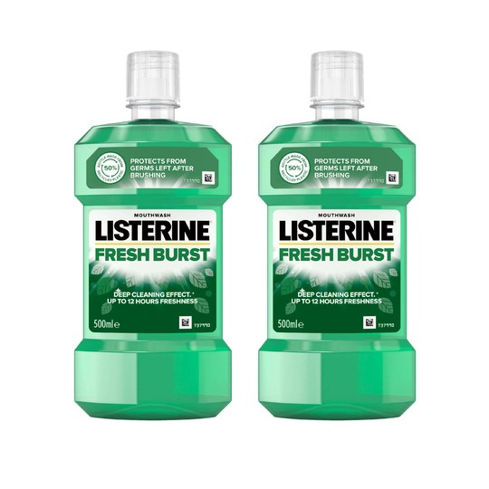 Listerine Fresh Burst ústní voda 2×500 ml
