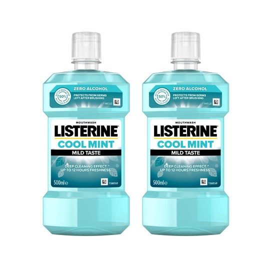 Listerine Cool Mint Mild Taste ústní voda 2×500 ml