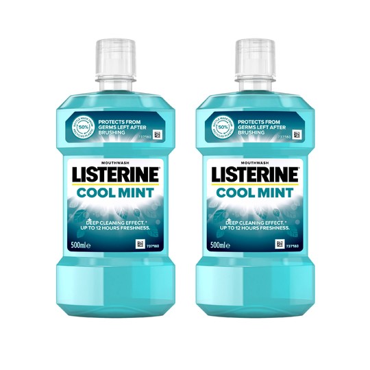 Listerine Cool Mint ústní voda 2x500 ml