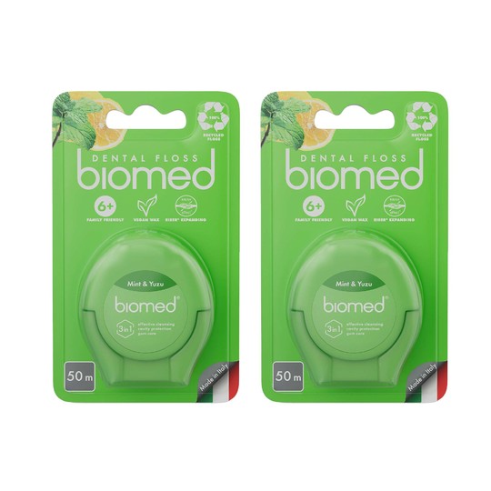 Biomed Mint&Yuzu zubní nit 2×50 m