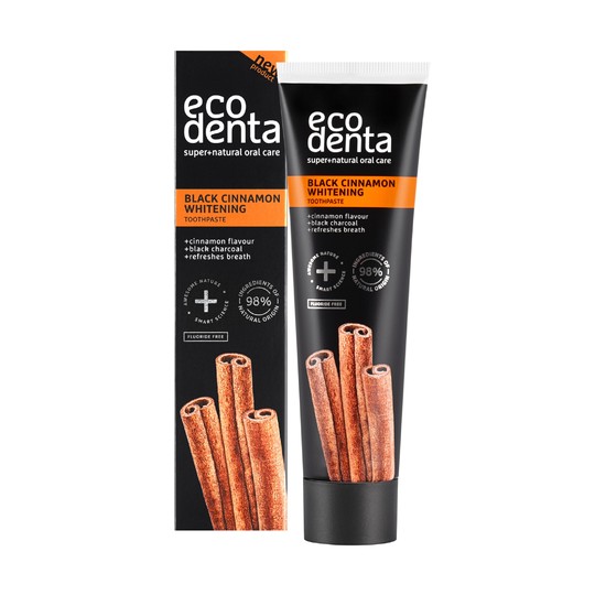 Ecodenta Black Cinnamon Whitening zubní pasta 100 ml