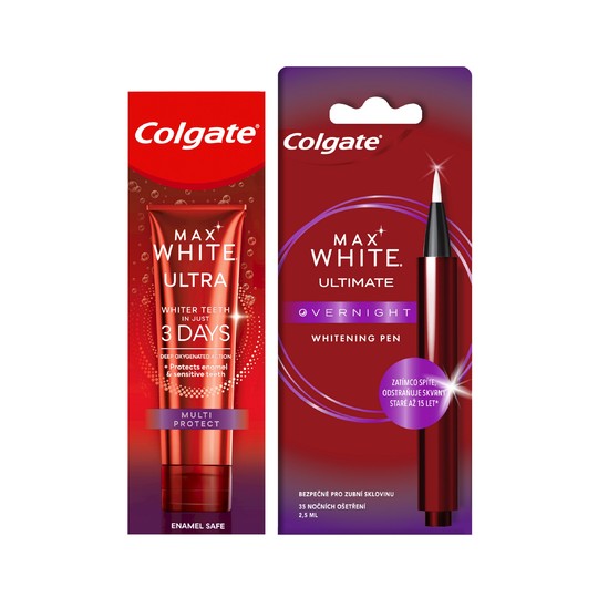 Colgate Max White bělicí zubní pasta 50 ml + bělicí pero 2,5 ml