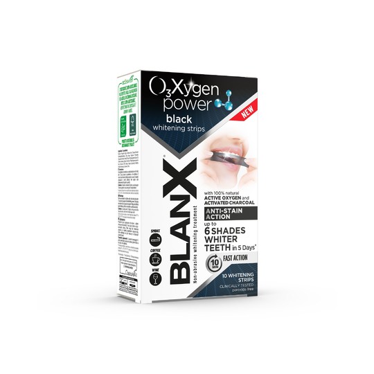 BlanX Oxygen Power Whitening Black bělicí pásky 10 ks