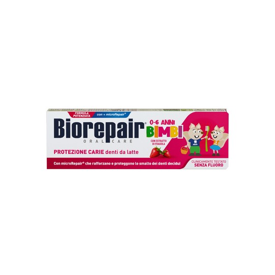 BioRepair Kids Strawberry 0-6 dětská zubní pasta 50 ml