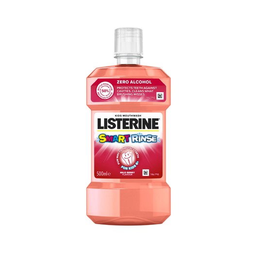 Listerine Smart Rinse Berry dětská ústní voda 500 ml