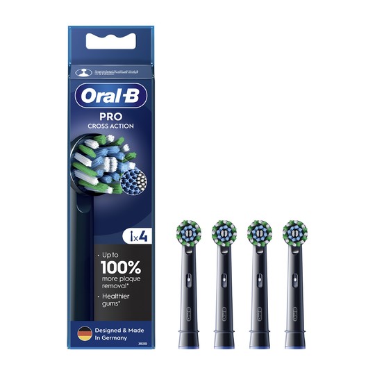 Oral-B CrossAction Pro Black náhradní hlavice 4 ks