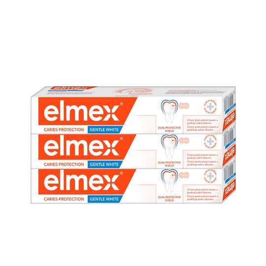 Elmex Caries Protection Gentle White zubní pasta 3×75 ml