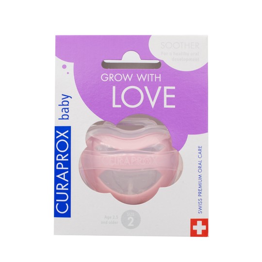 Curaprox Grow With Love 30 m+ dudlík  - RŮŽOVÝ