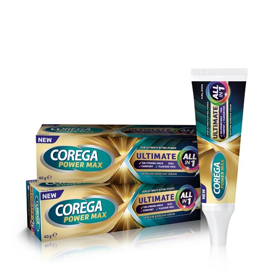 Corega Cream Max Ultimate All In One fixační krém 2×40 g